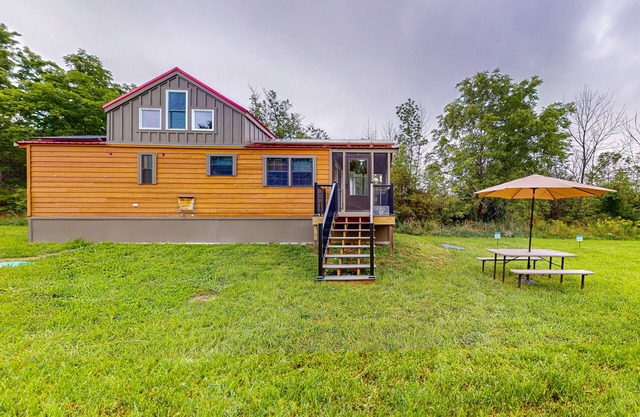 Dog-friendly houses close to Seneca Lake with firepit, deck, & washer/dryer