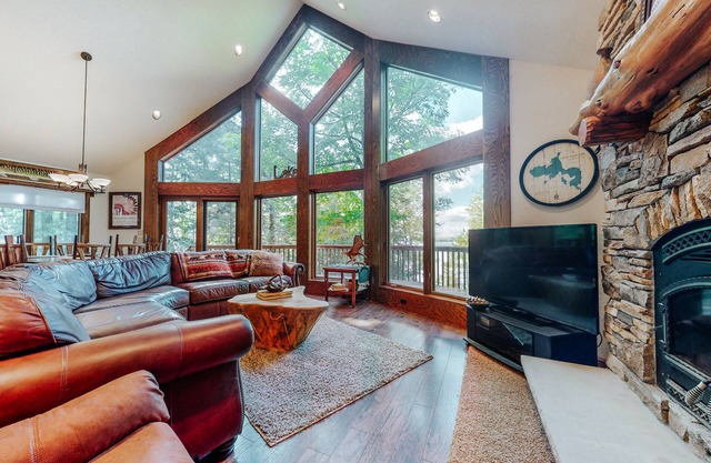 Dog-friendly, lakefront dream home w/ an indoor sauna & private dock