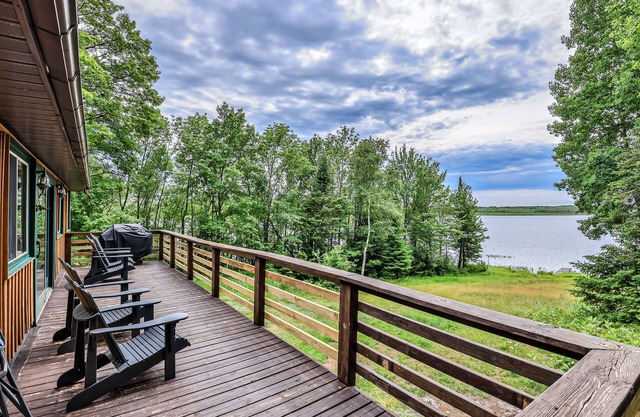 Dog-friendly lakefront home with boat access, deck, fireplace, gas grill, kayaks