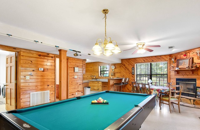 Dog-friendly working farmhouse on 63 acres with mountain view, game room & grill