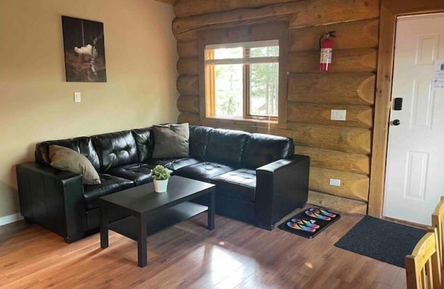 Dogs love our cabin in Lac Le Jeune close to lake