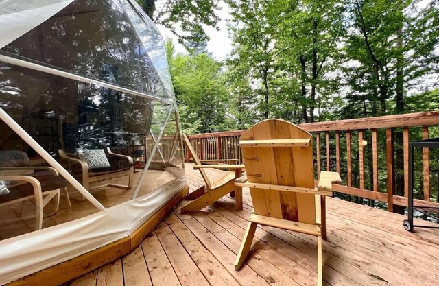 Dome # 4 with a view to the forest.