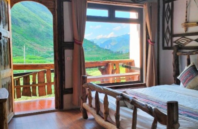 Double Room with Mountain View - O'Chau Meo Vac Homestay