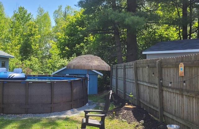 Two bedroom suite with fire pit, hot tub and pool