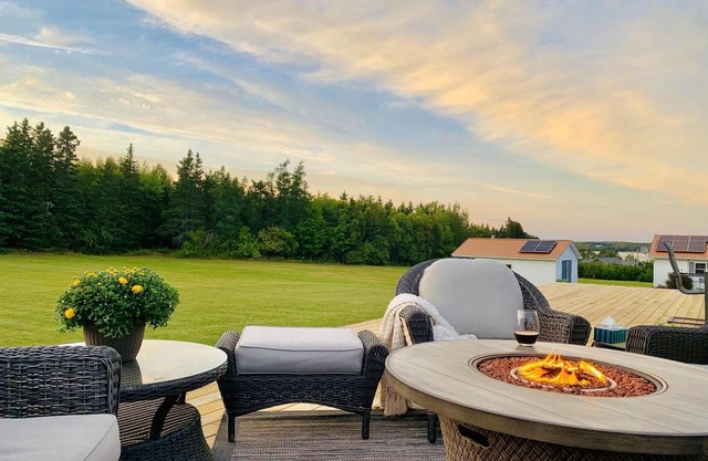Eastern PEI - Georgetown home with huge deck and beach within walking distance.