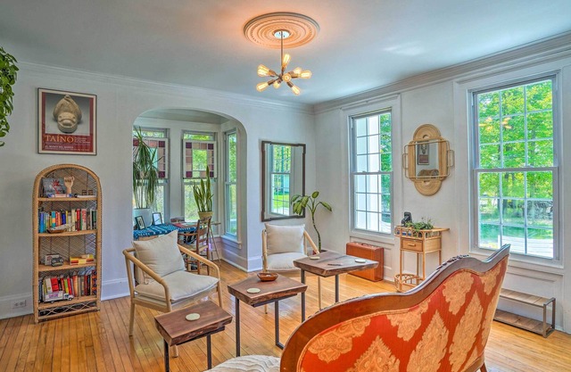 NEW! Eclectic Troy Home w/ Hot Tub - Pet Friendly!