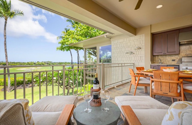 HUALALAI Wai'ulu 115D, 3/3. 5 mit eleganten Möbeln und herrlicher Aussicht