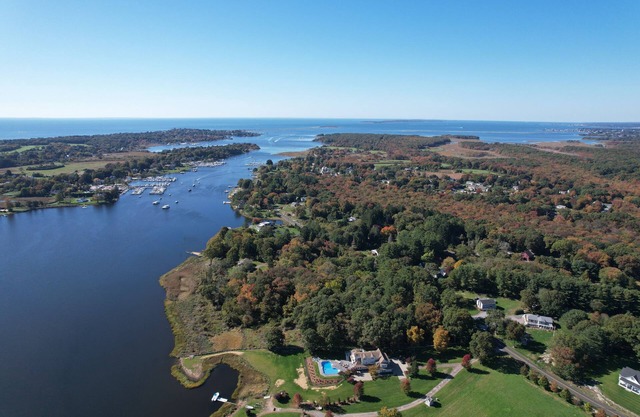 Elegant Waterfront Estate On 2 Acres ~ Private Pool ~ 12 min from Mystic!