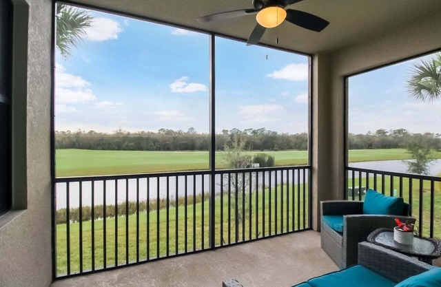 Enjoy lake and golf views from this Lakewood National condo