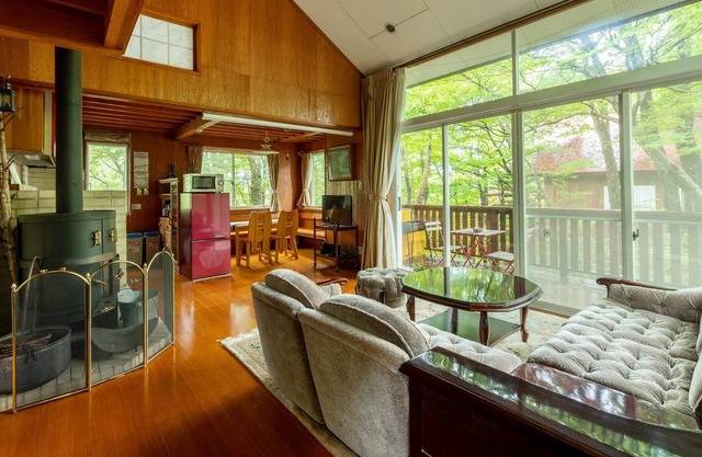 Enjoy Nasu on the deck in the green forest Silenc - Red craft / Nasu-gun Tochigi