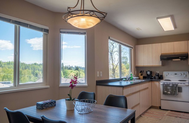 Entire 1 bedroom suite, sleeps 4, ensuite laundry & 5 mins to Lafarge Skytrain