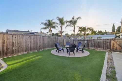 Entire Private 4-Bedroom Home w Gated Yard, Parking, King Bed, Available Now