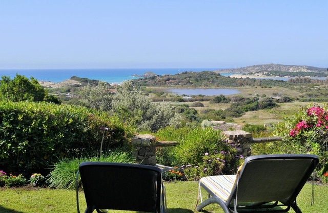 Exclusive Villa with Sea View in Chia, 3 double bedrooms and 3 bathrooms.