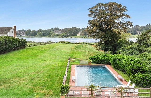 Expansive Waterfront Southampton Home with Private Pool, Close to Village,...
