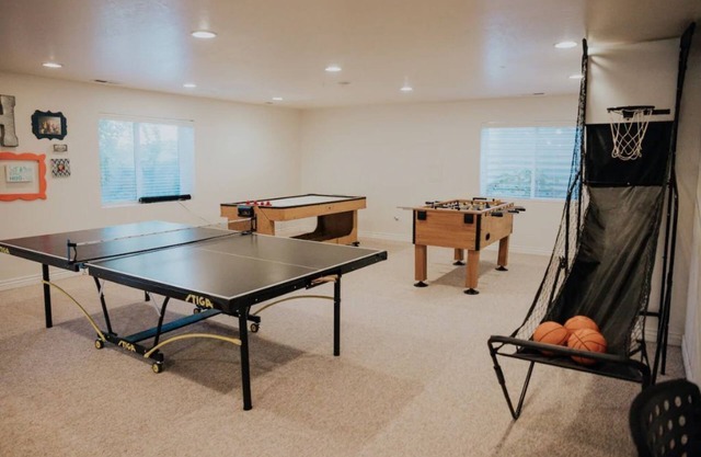 Family Centered Basement | Game Room | Projector