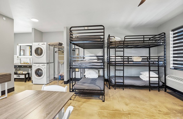 Family suite with full kitchen and laundry on the second floor of The Landing Hub Boutique Hotel