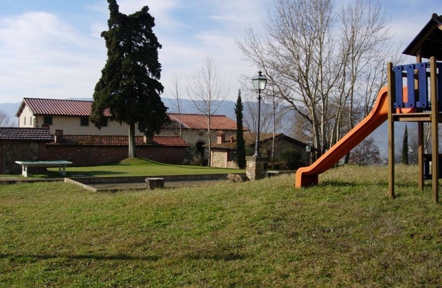 Fattoria di Belvedere Wohnung Il Leccio mit Blick auf das Schloss von Poppi
