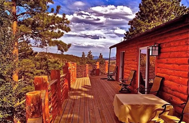 Fawn Haven Cabin Bailey Colorado Huge Deck with View and 1 Acre Fenced Dog Run