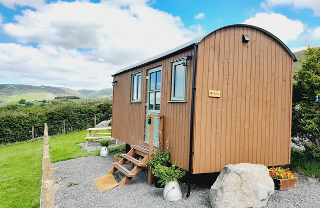 Fell Foot Shepherds hut on traditional Lakeland farm