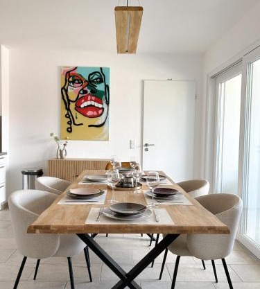 Ferienwohnung in Ahaus für 6 Gäste mit 2 Bädern und Loggia