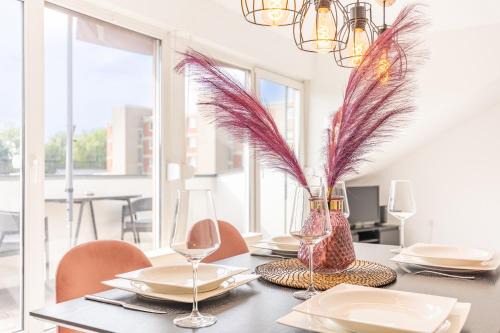 FeWo Gladbeck - Moderne und geräumige 2 Zimmerwohnung mit Süd-Balkon in Gladbeck-Brauck nähe Movie Park und Arena AufSchalke
