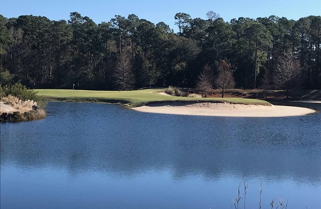 First floor on True Blue golf #17 green