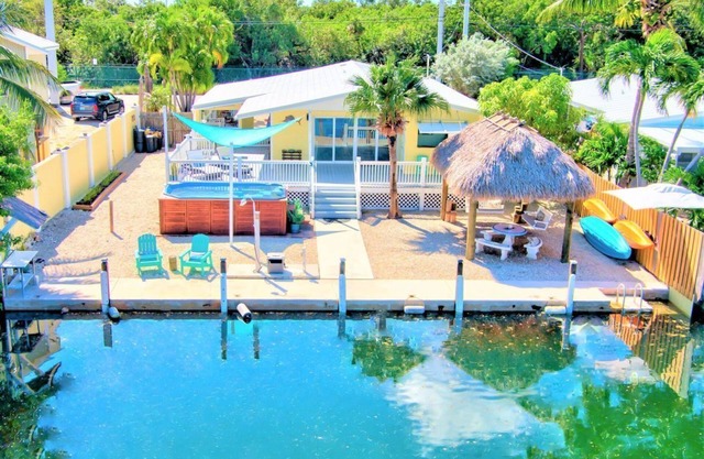 FL Keys Waterfront Heated Pool Home w/ 60 Feet of Dockage & Tiki Hut
