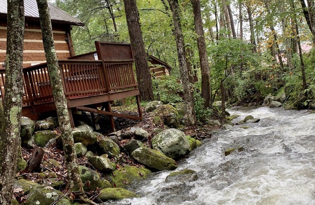 Foot of the Smokies, quiet wooded paradise. Gatlinburg Pigeon Forge