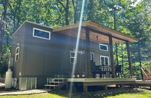 Forest retreat with incredible hiking and biking trail access.