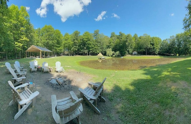 Full Site Woodland Glamping Rental near 3 of NY's Finger Lakes for 14+
