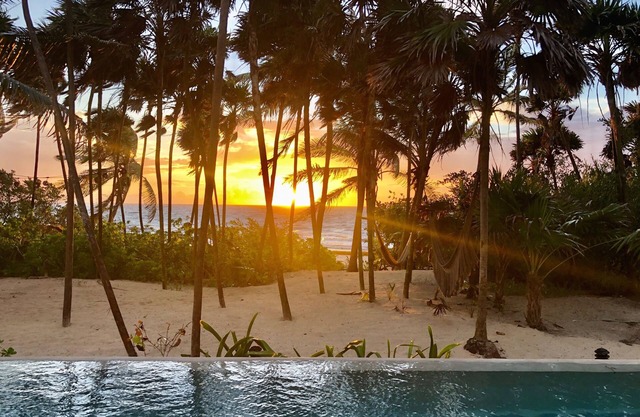 Fully serviced luxury beachfront villa in Tulum