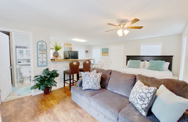 Furnished Blue door Studio home central- near restaurants, shopping and Lake