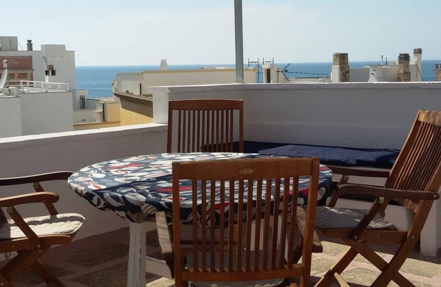 Gallipoli, 4 Betten, Wanderstrand, Terrasse mit Meerblick.