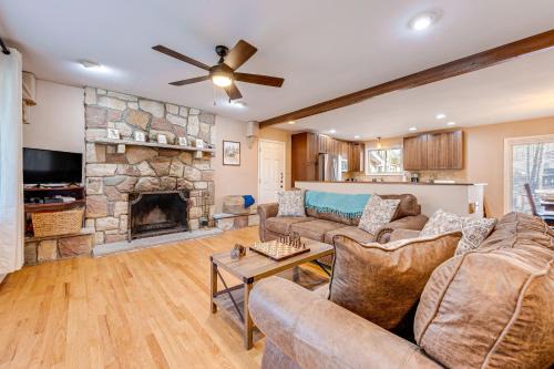 Game Room and Fire Pit Chic Pocono Pines Home!