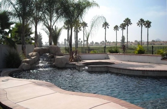 Gated 55+ Community Golf Course View from Private Pool & Spa