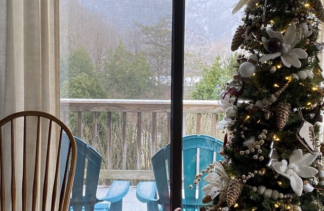 gaze at Seneca Rocks from living room sofa