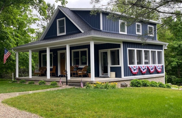 Get away to the Traverse City area, private setting great location.