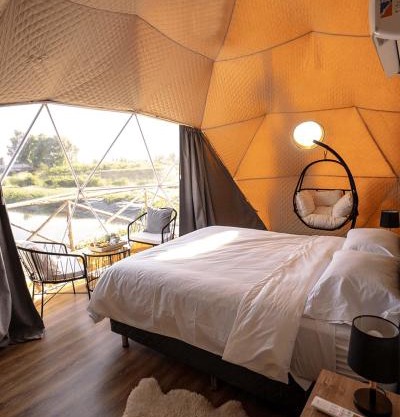 glamping en el viñedo