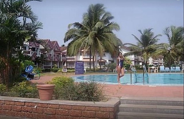 Goa, Benaulim, große zweistöckige Villa in einem schönen Komplex direkt am Strand