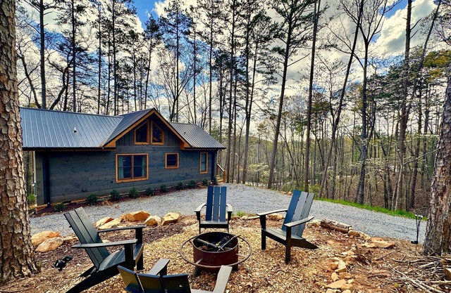 Gorgeous CANOPY - Privacy, Views, Hot Tub, Fireplace, btwn Blue Ridge & Ellijay!