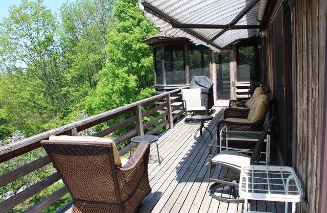 Gorgeous Deck Views at this Serene Berkshires Cabin