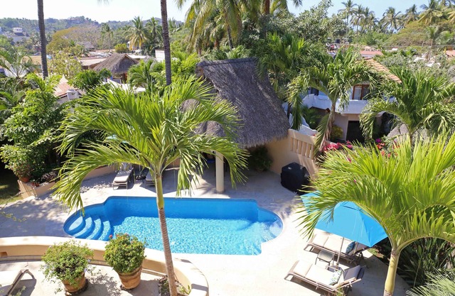 Traumhafter Urlaub mexikanischen Villa mit Pool-1 Block zum Strand
