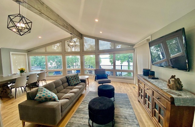 Gorgeous Waterfront home with sweeping views of a beautiful bay.