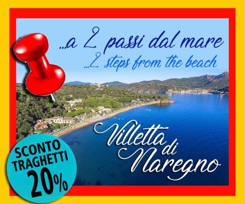 Graziosa Villetta di Naregno a 400 mt dal mare, bel giardino, posto auto e aria condizionata