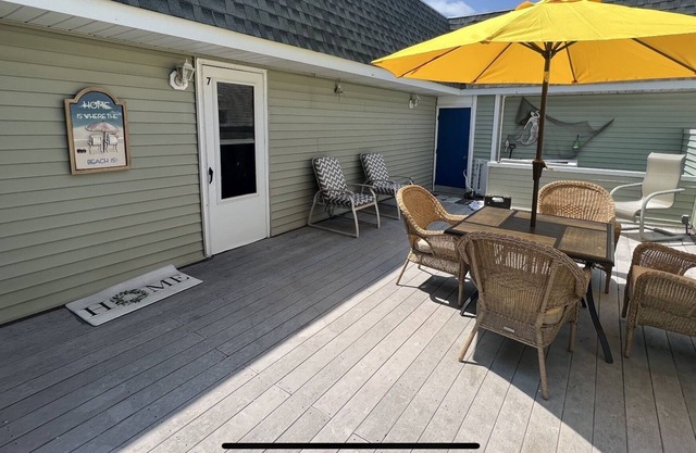 GREAT LOCATION Beach block recently upgraded great condo with huge private deck.