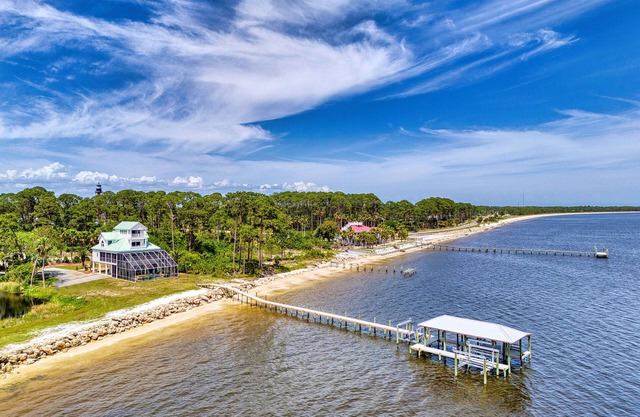 Gulf-front, dog-friendly home with private pool, great view, deck & beach access