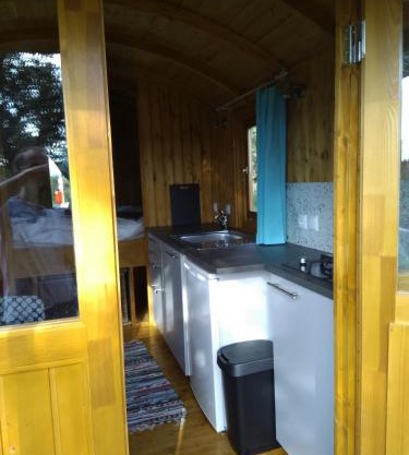 Gypsy caravan op de camping