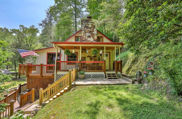 Hamlet on Big Creek with Cottage and Guest House nestled in the mountains.