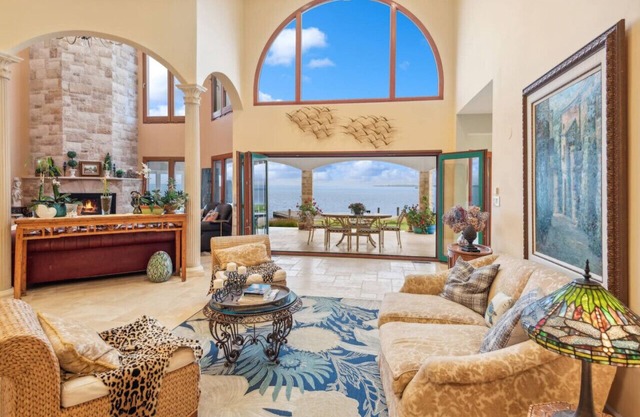Hamptons Waterfront Mediterranean Home