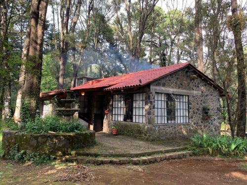 Hermosa cabaña en el bosque